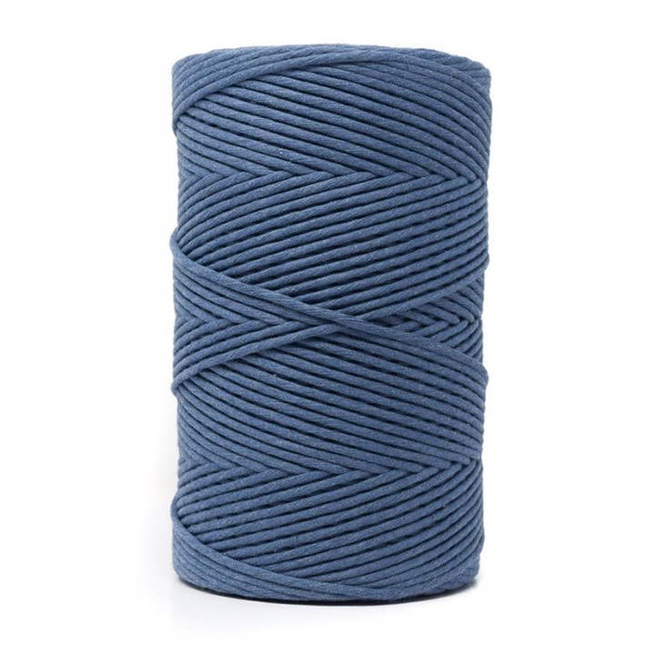 Cotton Cord Zero Waste 4 Mm - 1 Single Strand - Denim for wholesale by Ganxxet, Inc.