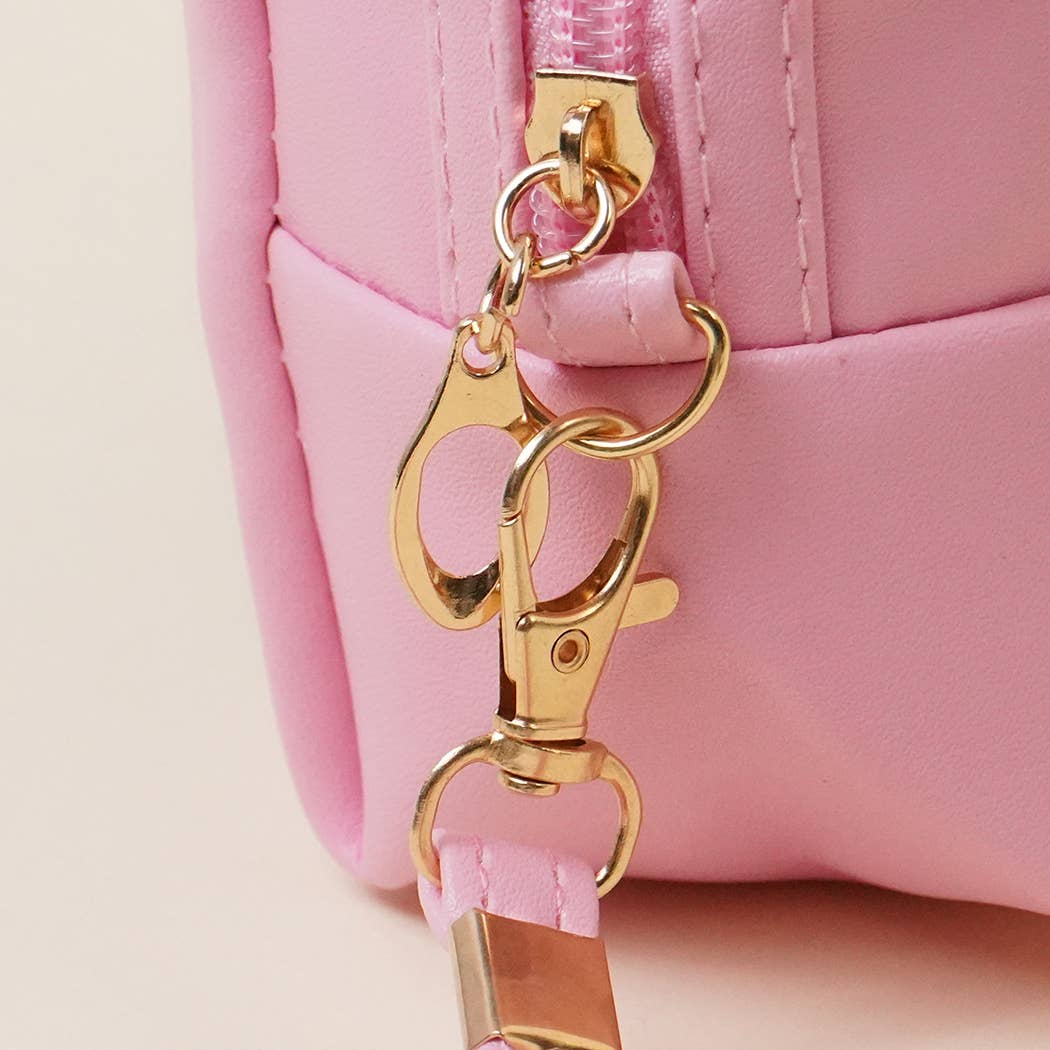 ROSA Bolsa de maquillaje Love My Self con estampado de leopardo de venta al por mayor en Faire3