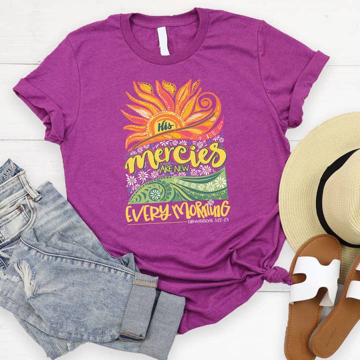 Love in Faith - Wholesale Screen Printed T-Shirt - Women's - His Mercies Are New Tee