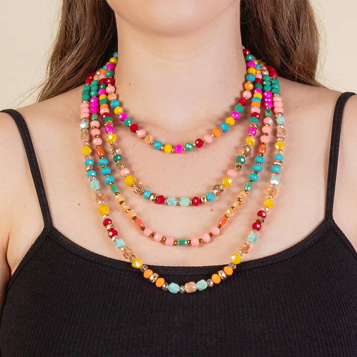 Collar de cuentas en capas para venta al por mayor de Your Fashion Wholesale