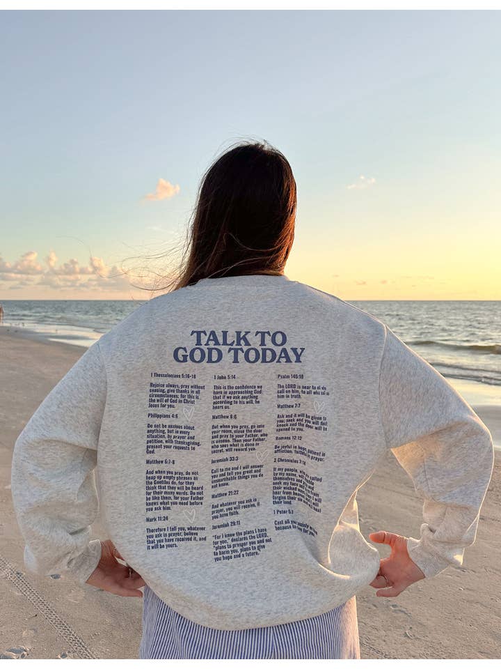 Elevated Faith - Wholesale Graphic Sweatshirt - Women's - Talk to God Unisex Crewneck15