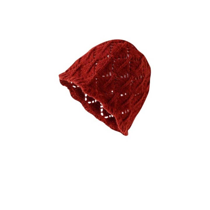 Funkyrel® Atzbranding Limited - Wholesale Beanie - Women's - Haila – Crochet Beanie with Openwork Patterns3
