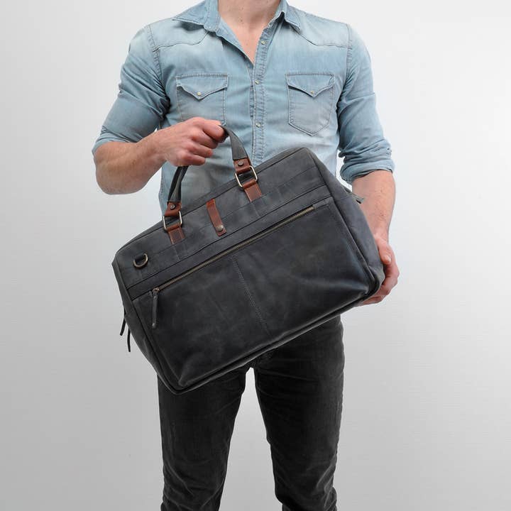Berba Lederwaren B.V. - Wholesale Laptoptas - Uniseks - Leren zaken tas Barbarossa 826-170-07