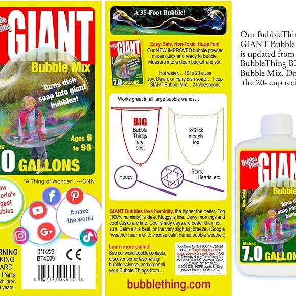 Bubble Thing – wholesale Bubble wand – Child – GIANT Bubble Mix Refill