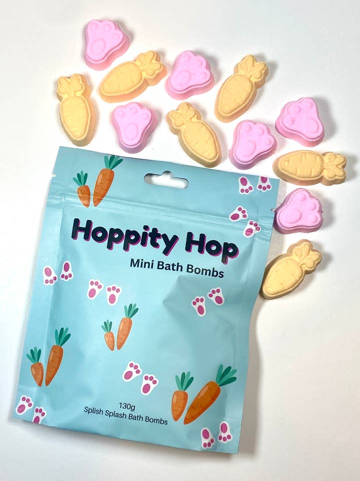 Hoppity Hop Mini Bombz for wholesale by Splish Splash Bath Bombs