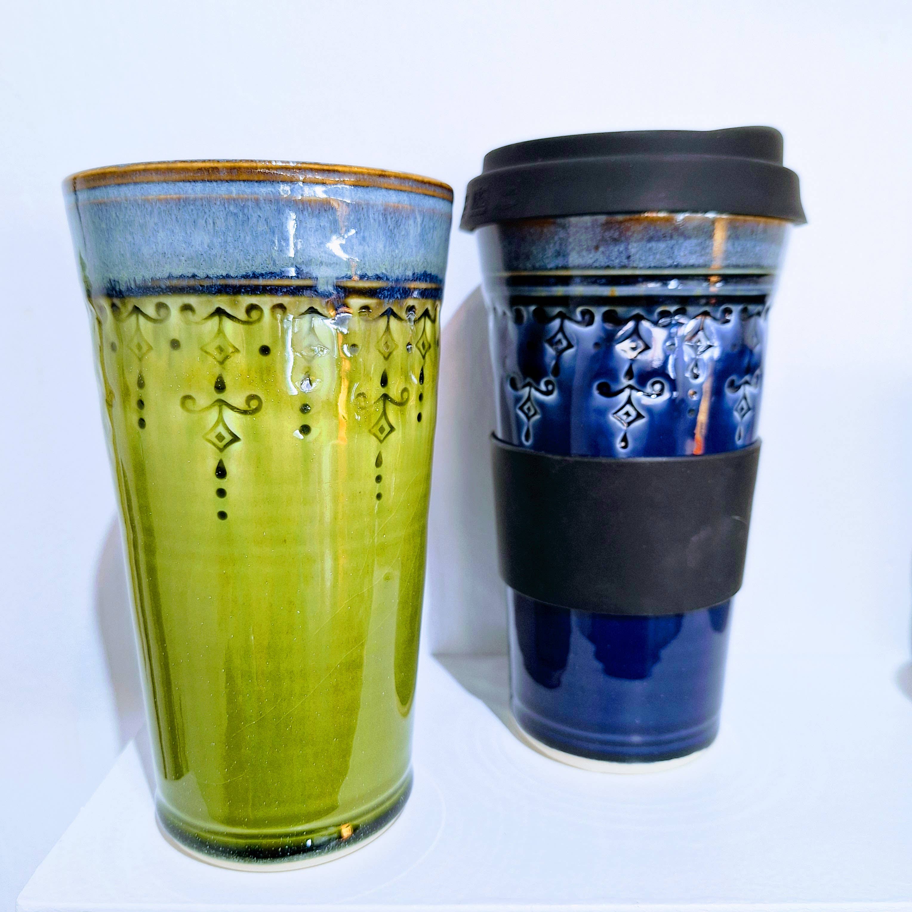 Plays in Mud Pottery - Wholesale Insulated Mug/Tumbler - 16 oz Travel Mug Handmade Stoneware Made to Order8