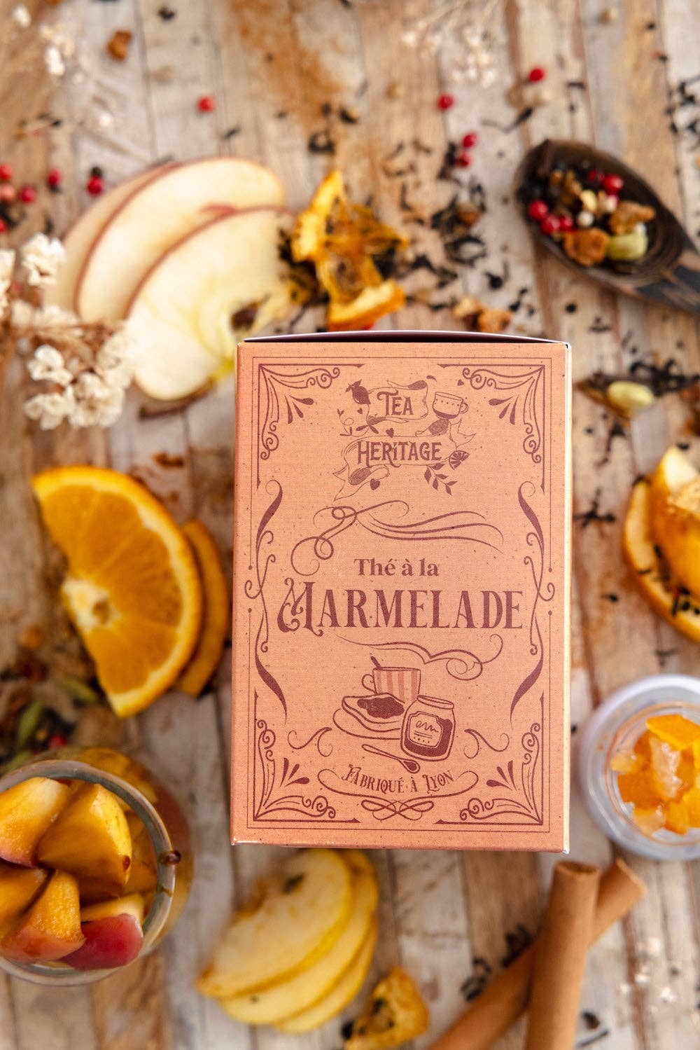 Tea Heritage - Vente Thés santé/détox - Edition limitée - Boîte Vintage - Thé Noir Bio Marmelade – 100g1