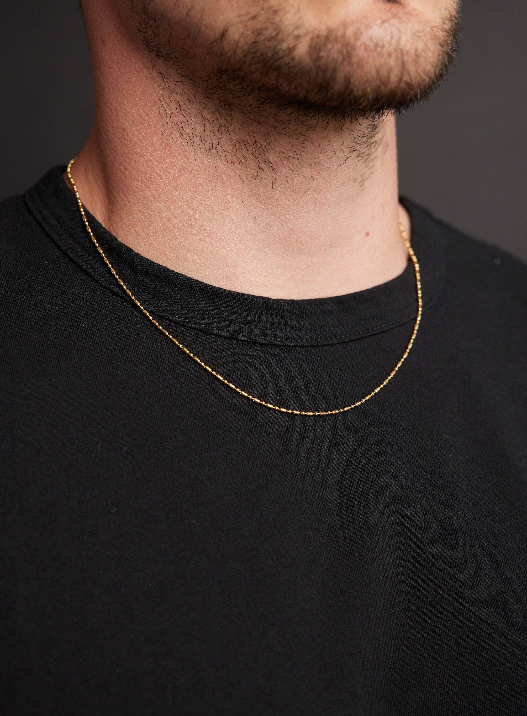 We Are All Smith - Vente Collier maille et chaîne - Collier à chaîne minimaliste en or pour homme de 1 mm