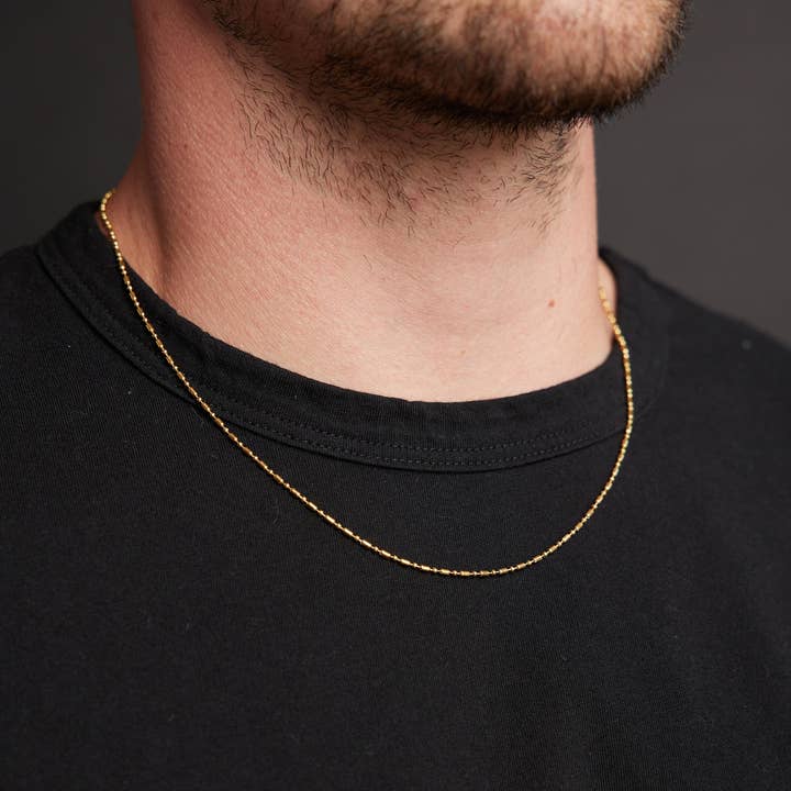 We Are All Smith - Wholesale Link & Chain Necklace - 1mm Minimalist Gold Men's Chain Necklace