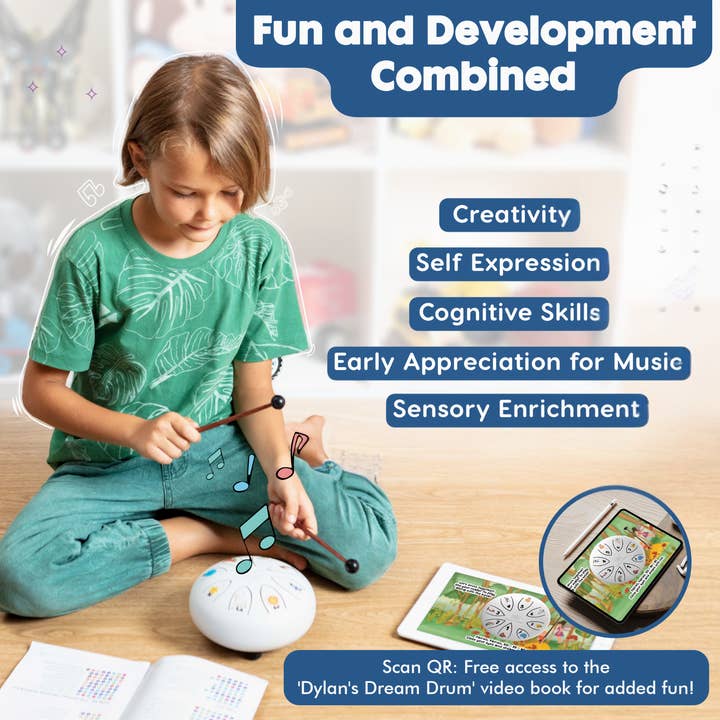 Sounds Of Silence Drums - Wholesale Musical Toy - Kids & Baby - Dylan's Dream Drum Steel Tongue Drum Songbook, Bedtime Story