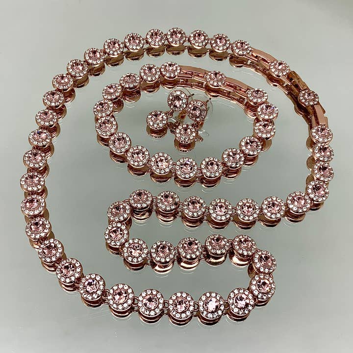 KB N3855 B3855 E3855 Rose Gold Plated / Vintage Rose Crystal for wholesale by Borun Crystal