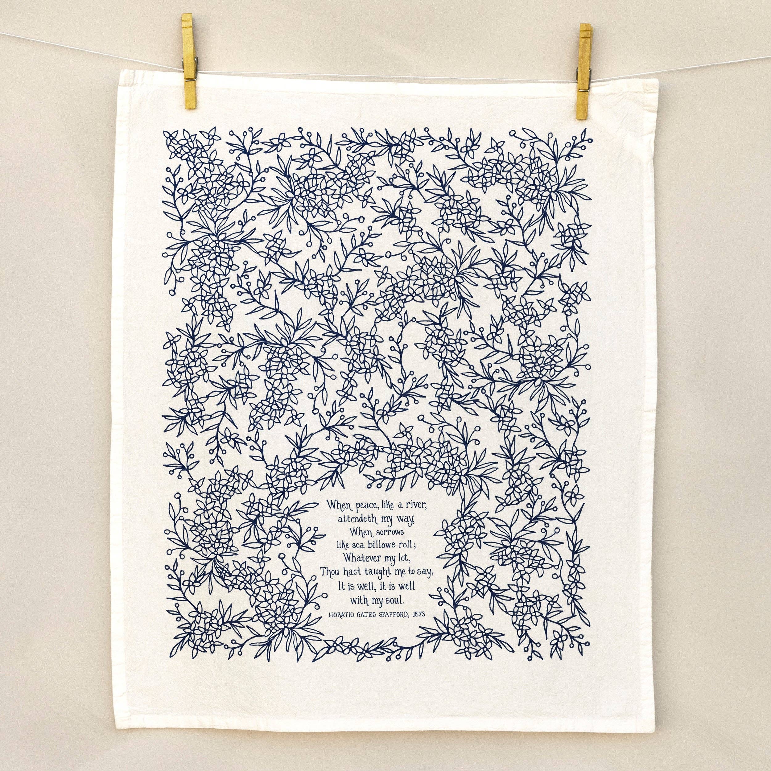 Little Things Studio - Wholesale Tea Towel - It Is Well With My Soul Hymn Tea Towel3