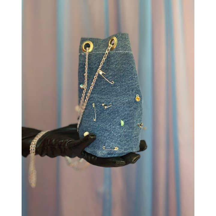 Shop Journal Vintage - Wholesale Crossbody Bag - Women's - Handmade pierced denim pouch bag3