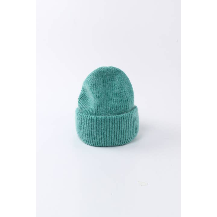 Angora Beanie Hat - Teal Blue for wholesale on Faire2
