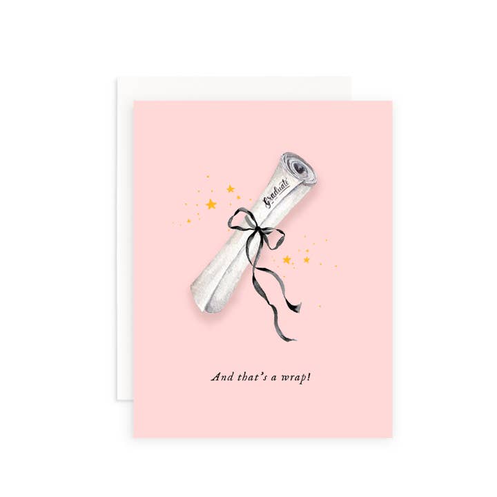 Cami Monet – wholesale Graduation card – And That's a Wrap Diploma Bow Graduation Greeting Card