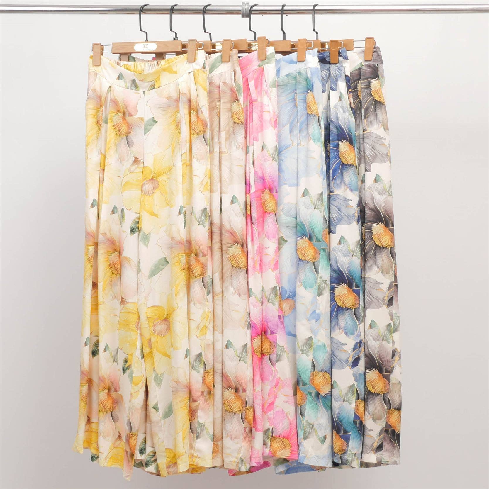 Cecile Wang – Calças - Mulher por atacado – Calças largas estampadas com flores KD8792VP4