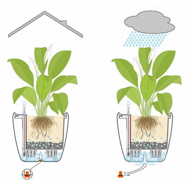 Lechuza Self Watering Planters - Vendita all'ingrosso Vasi per piante - LECHUZA CLASSICO LS Vaso rotondo in poliresina22