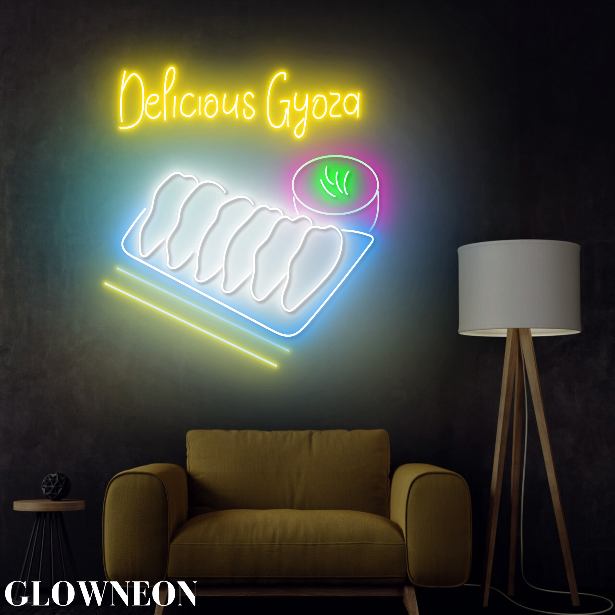 Glow Neon - Wholesale Neon Sign - Delicious Gyoza Neon Sign, Japanese Gyoza Restaurant Led Art2