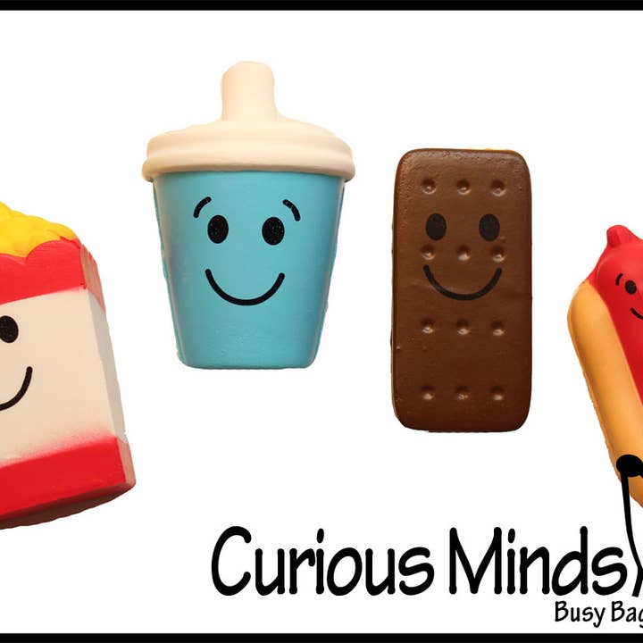 Curious Minds Toys - Wholesale Squishy Toy - Kids & Baby - 1 Cute Movie Theater Food Snacks Squishy Slow Rise Foam Cha1