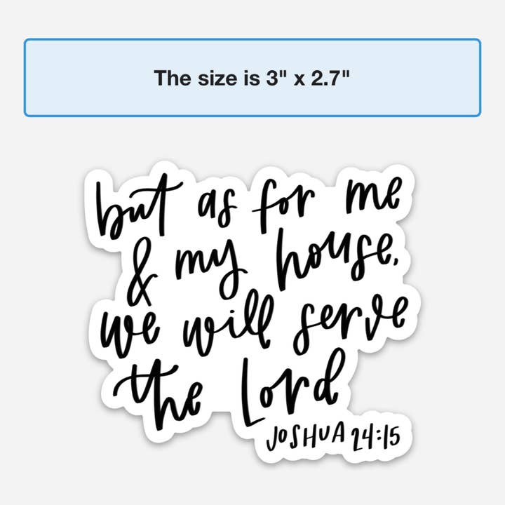 swaygirls - Vente Autocollant - Citations autocollants de verset bibliques | Décalque chrétien | Joshua 24:155