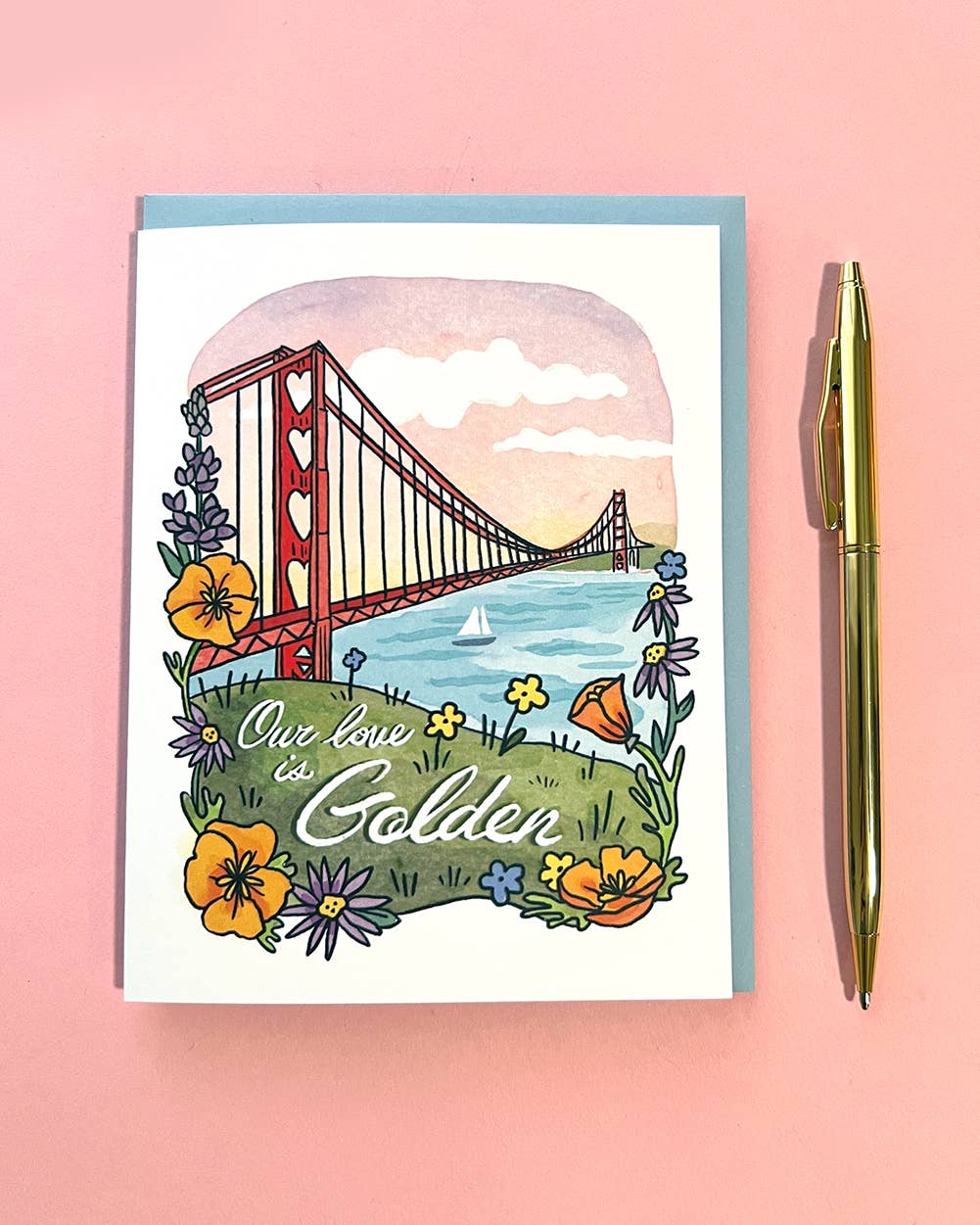 Brenna Daugherty Illustration - Wholesale Love Card - San Francisco Valentine Love Card1