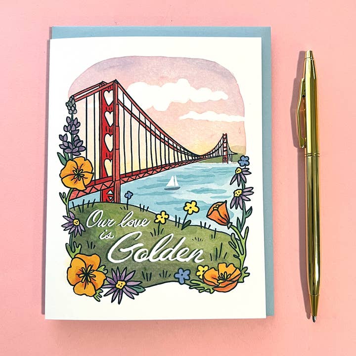 Brenna Daugherty Illustration - Wholesale Love Card - San Francisco Valentine Love Card1