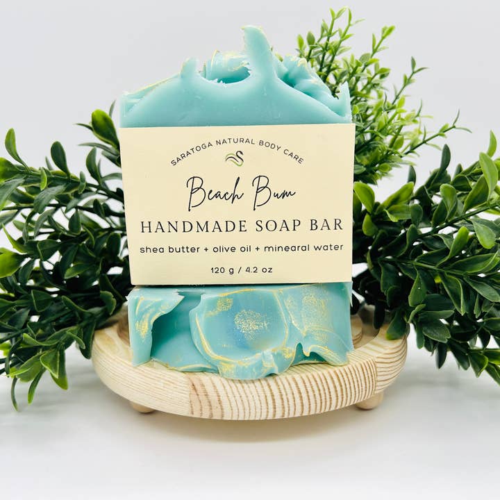 SARATOGA NATURAL BODY CARE LLC - Wholesale Bar Soap - Beach Bum Handmade Soap Bar VEGAN Cold Process Soap