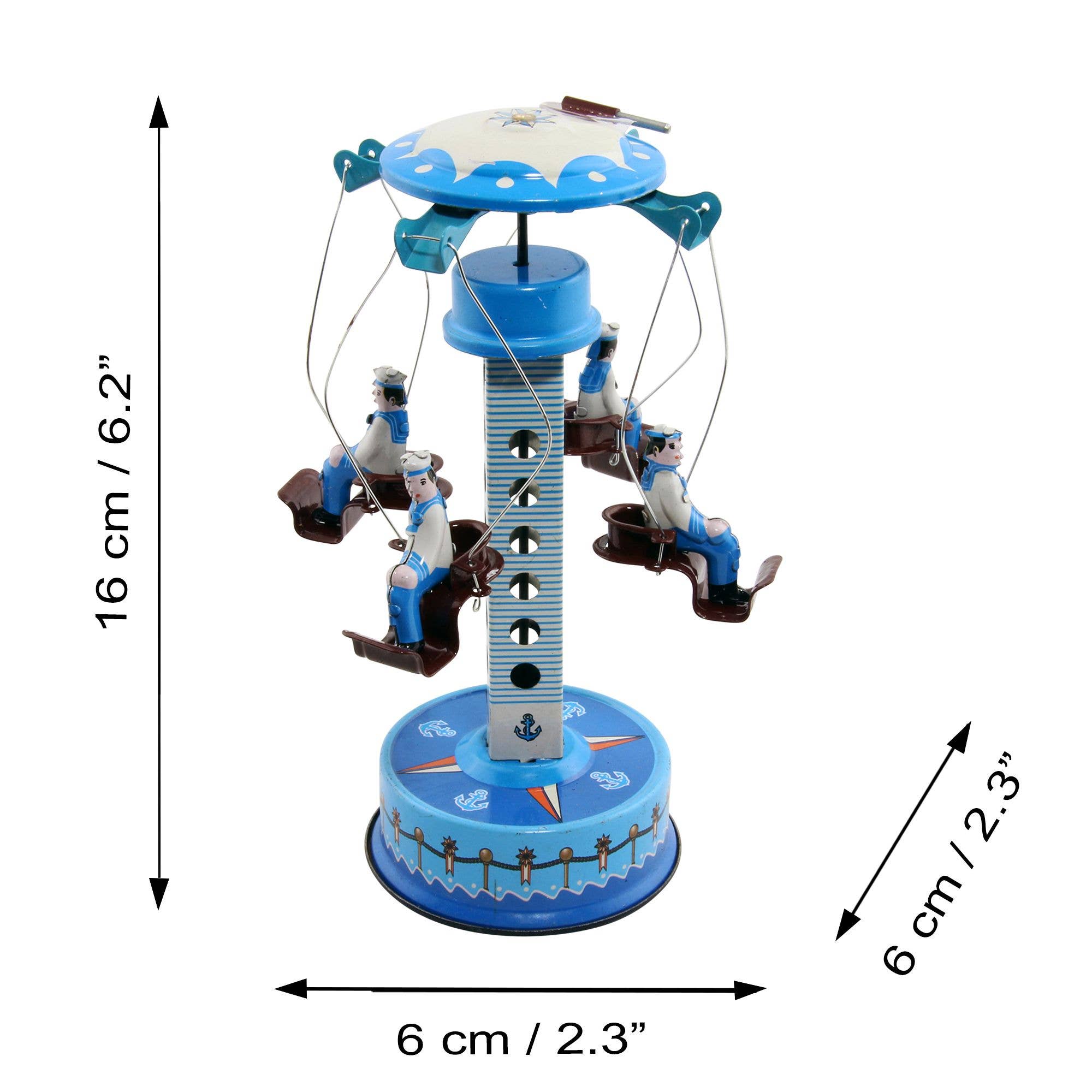 Tribal Trade GmbH - Wholesale Classic Toy - Kids - Tin toy carousel with sailor carousel4