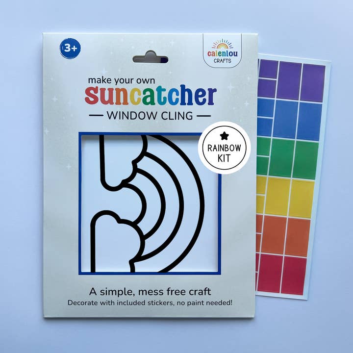 Rainbow Suncatcher Sticker Craft Kit for Kids for wholesale by Calenlou Crafts