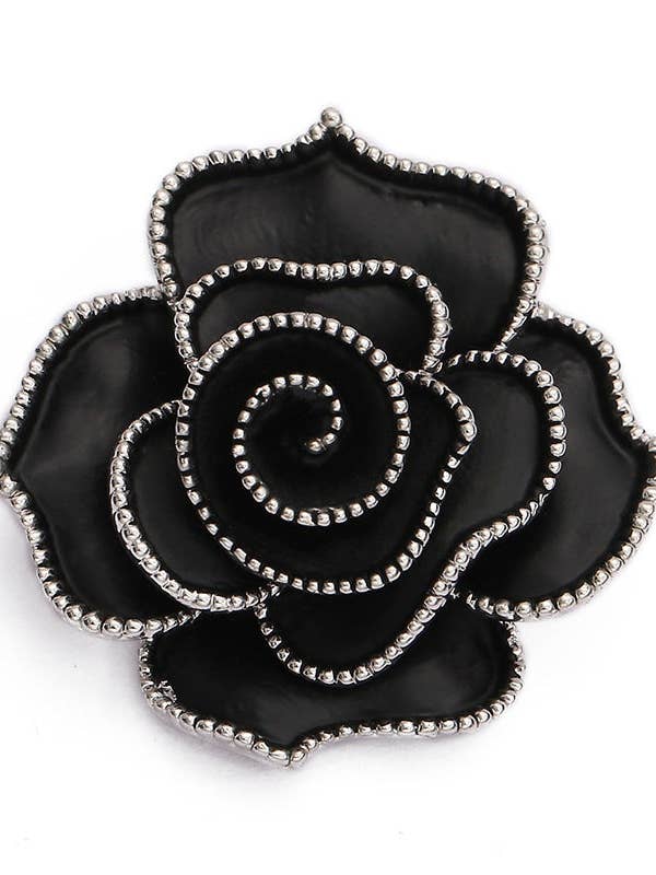 Camellia Alloy Rhinestone Brooch PA5828 for wholesale by Ole