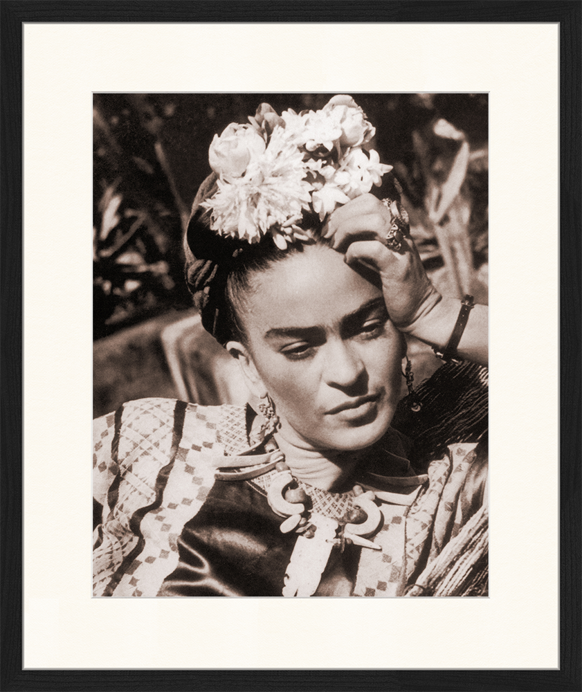 Schwarz Frida Kahlo Bild – Wandkunst mit Rahmen für den Großhandel auf Faire7