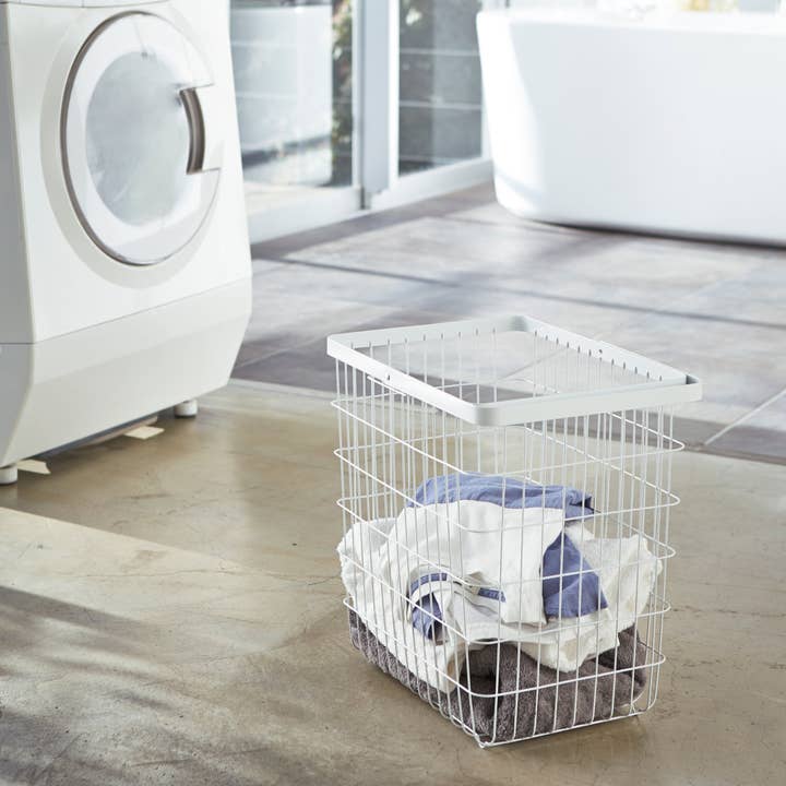 Yamazaki Home - Wholesale Laundry Basket - Tower Wire Basket - Steel - Large