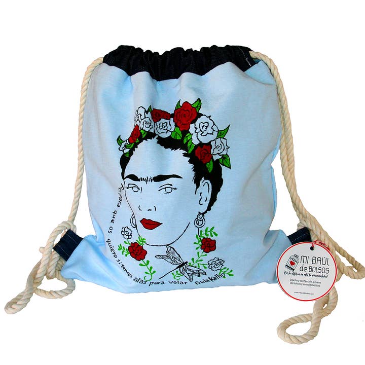 Zaino Frida Kahlo per la vendita all'ingrosso da parte di Mi Baúl de Bolsos