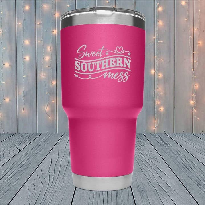 21 Threads - Wholesale Insulated Mug/Tumbler - Sweet Southern Mess Laser Engraved Tumblers