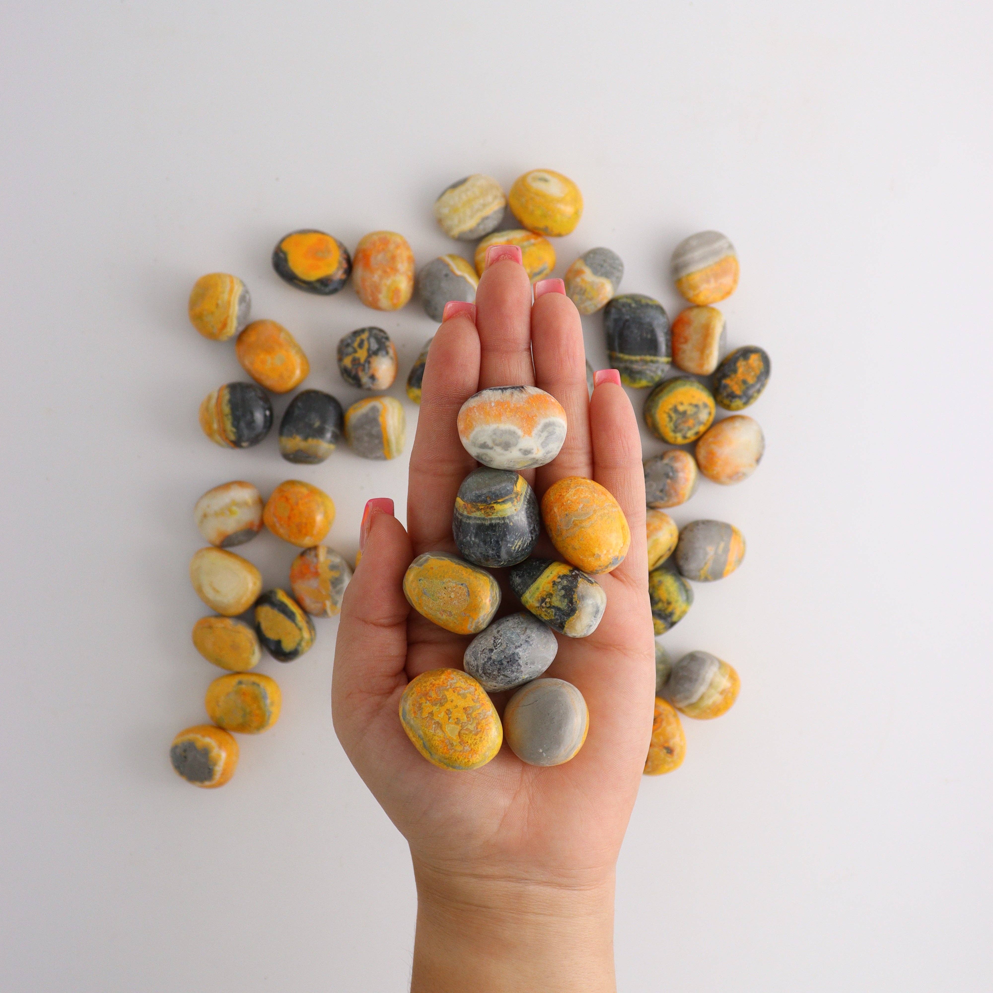 Mi Esperanza Minerals - Wholesale Decorative Tabletop Object - 1 Kg Bumblebee Jasper Tumbles2