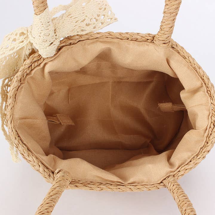 ACCITY - Wholesale Beach Bag - SOLID COLOR CASUAL PAPER ROPE HAND-WOVEN BAG_CWAB4704