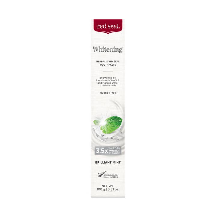Natures Basket - Wholesale Toothpaste - Red Seal Whitening Brilliant Mint Toothpaste 100g