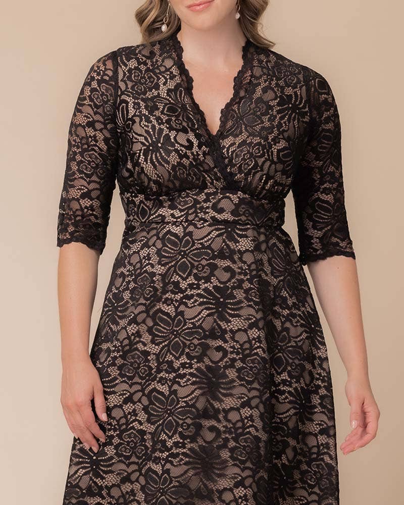 Kiyonna - Vente Robe – femme - Robe cocktail Mademoiselle en dentelle - Taille plus12