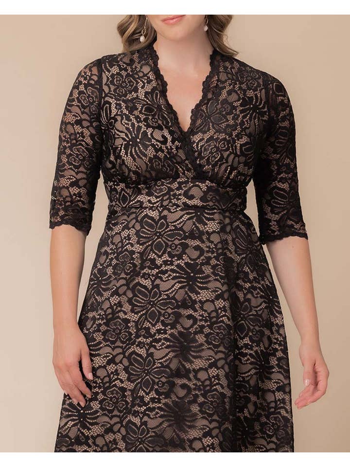 Kiyonna - Vente Robe – femme - Robe cocktail Mademoiselle en dentelle - Taille plus12