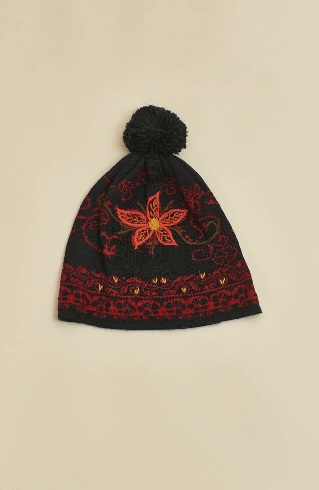 WUAMAN - Alpaca - Wholesale Beanie - Women's - Emilia Alpaca Hat | Hand Embroidery Alpaca Hat6