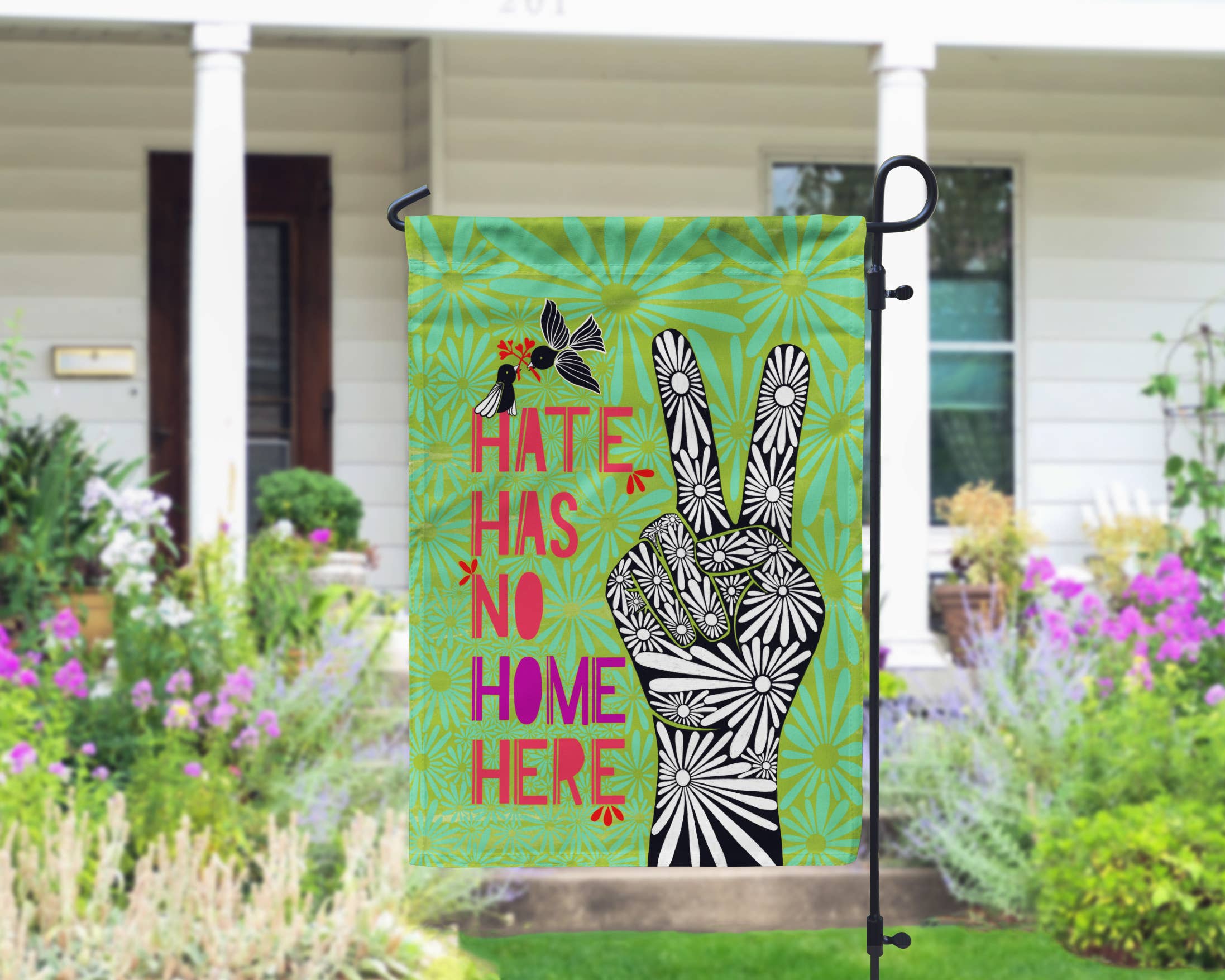 Declaration HOME - Wholesale Flag - Hate Has No Home Here Garden and House Flag - Double Sided7