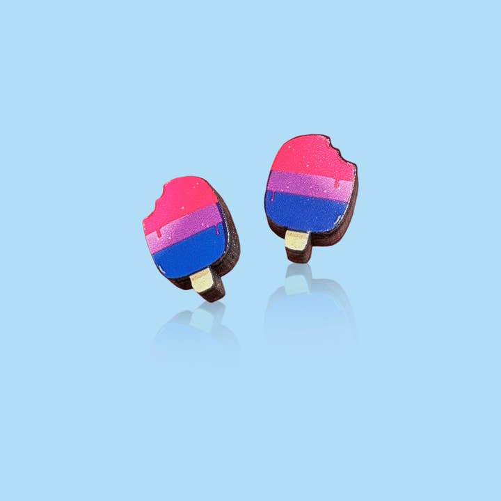 Bi Pride Earrings for wholesale by PeachyApricot