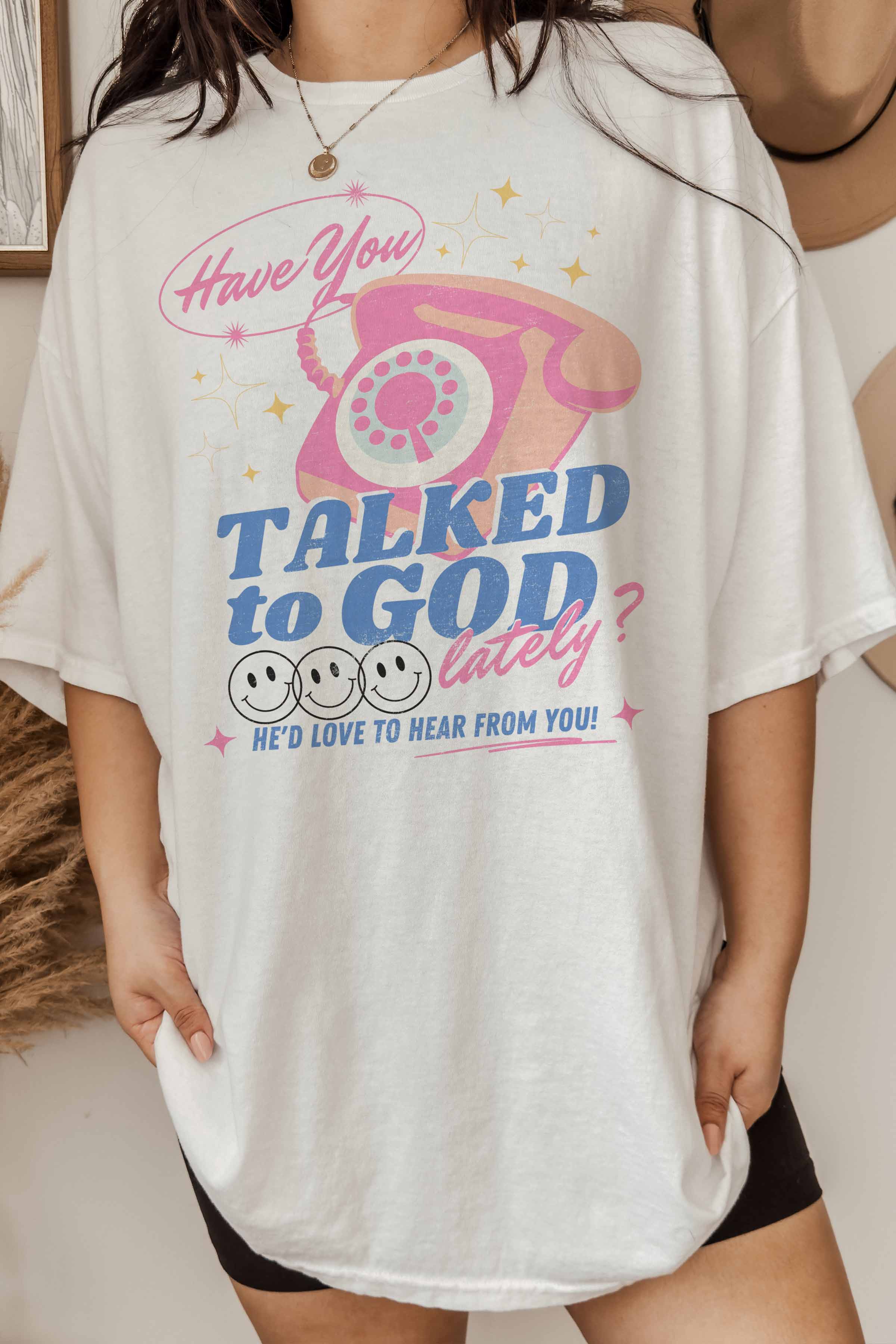 GOOD DAY STREET - Vendita all'ingrosso Tunica - Donna - [G1398X-OTS] -TALK TO GOD OVERSIZE - MAGLIETTA GRAFICA4