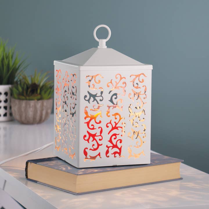 Candle Warmers Etc. Duftlampen & Kerzen - Wholesale Wax Warmer - CANDLE WARMERS® COTTAGE Metal Lantern for Scented Candles White2