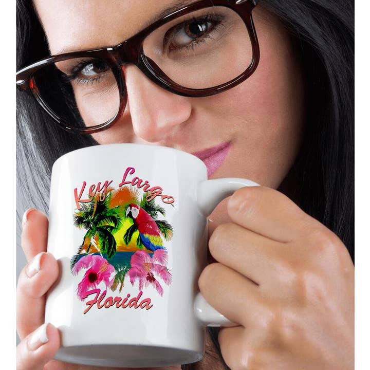 3dRose - Wholesale Coffee Mug - 3dRose, Beach sunset and parrot in the Florida Keys of Key Largo Florida., Mug9
