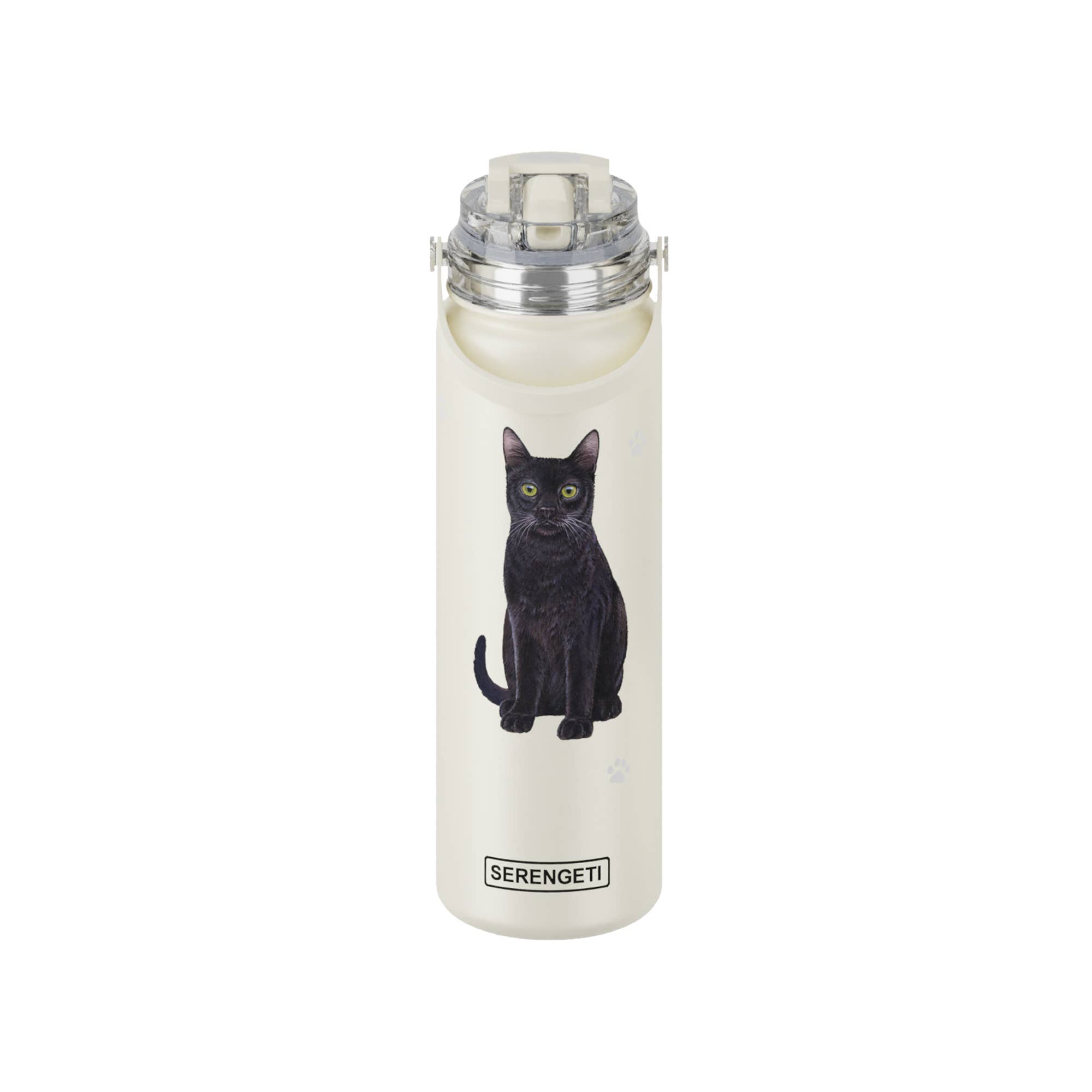 E&S Pets - Venta al por mayor Botellas de agua - Black Cat, botella de agua de acero inoxidable, 24 onzas, a prueba de fugas