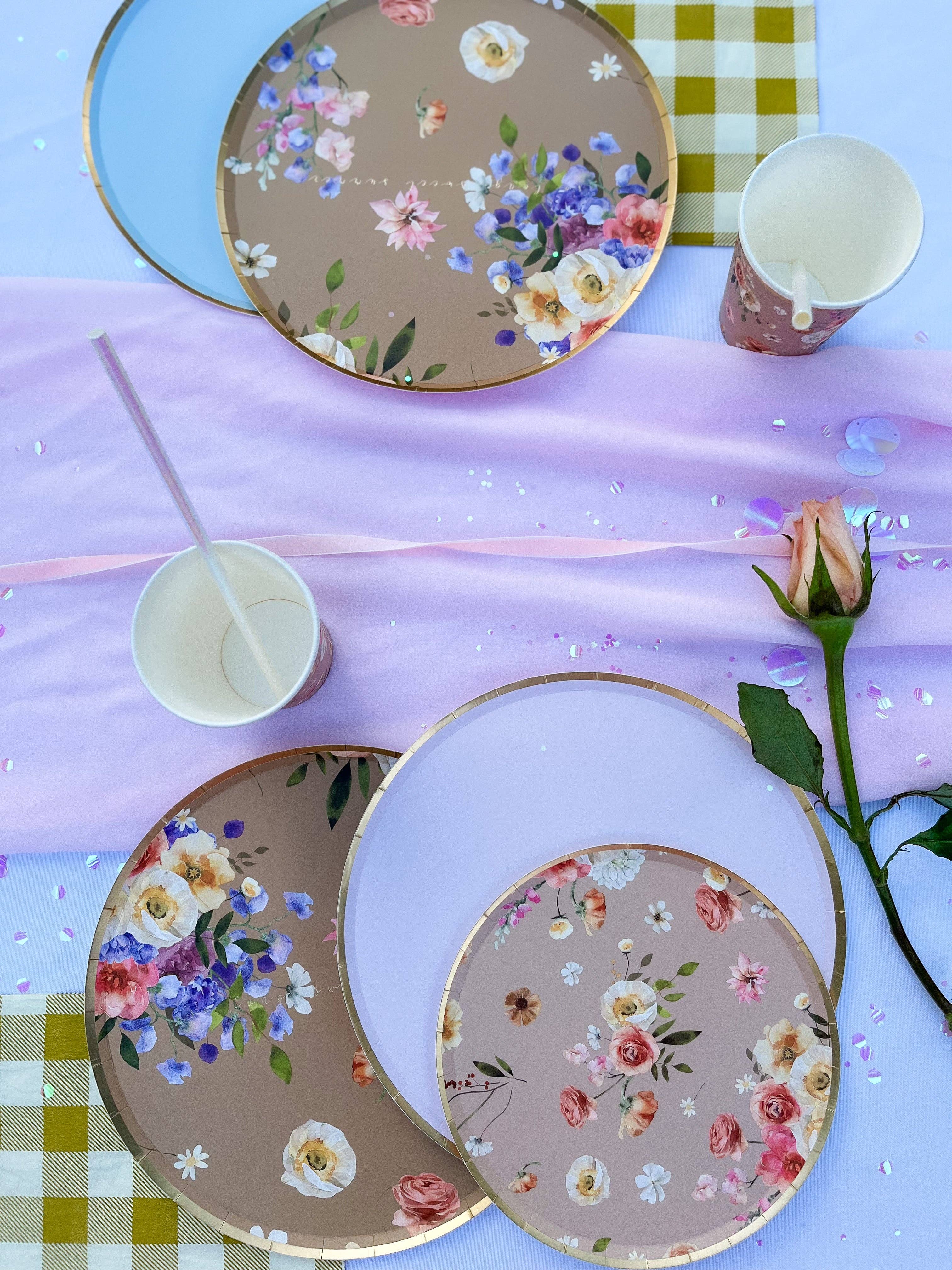 Josi James – Großhandel Einwegteller – Großer Sommerlicher Floraler Teller7