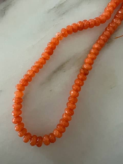 Sonya Renee Jewelry - Wholesale Beaded/Pearl Necklace - Candice Necklace - faceted and smooth gemstone roundels40