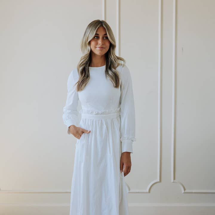 Lola LDS Temple Gown for wholesale by Fehrnvi Apparel