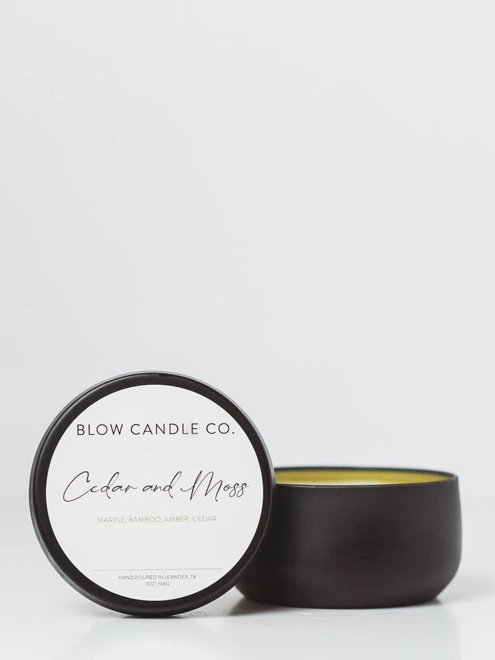 Vela de cedro y musgo para venta al por mayor de Blow Candle Co.